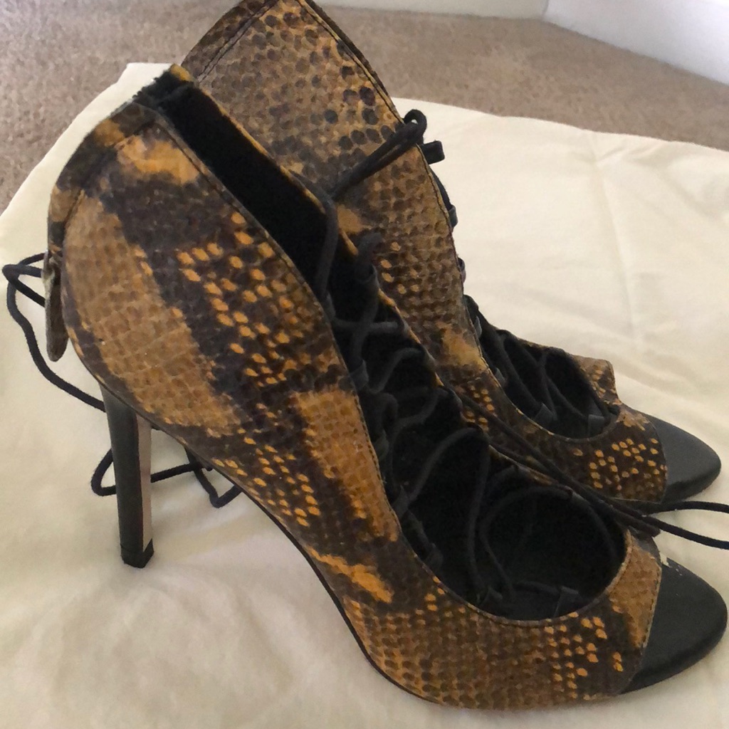 Zara Python Print Heels